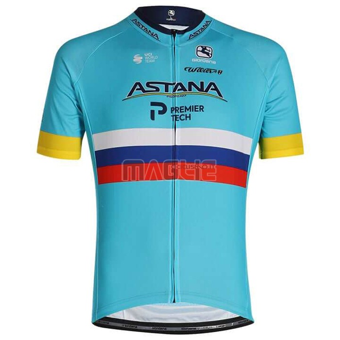 Maglia Astana Manica Corta 2020 Campione Russia